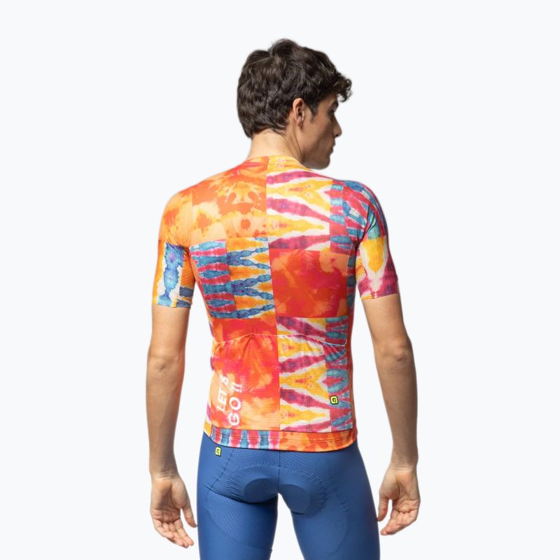Men's cycling jersey Alé Clorofilla orange combo 3
