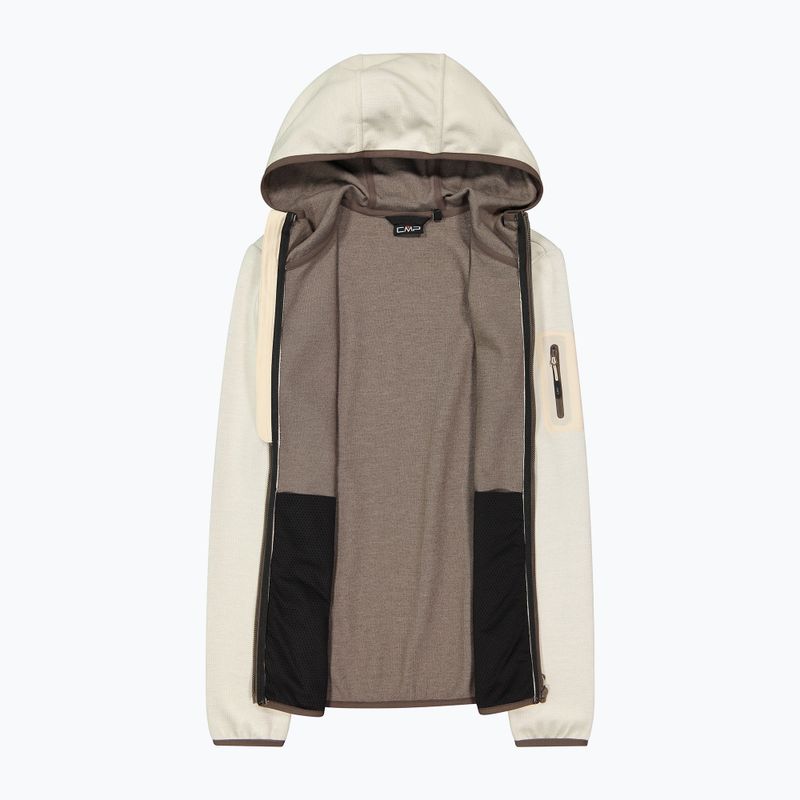 Women's trekking sweatshirt CMP 34H6376 Fix Hood cream/off white 3