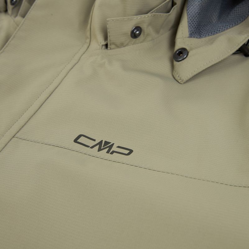 Men's rain jacket CMP 39X7367 Snaps Hood sage 3