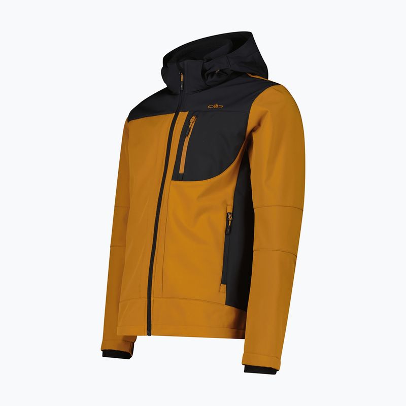 Men's softshell jacket CMP 3A01787N Zip Hood caramel/antracite 3