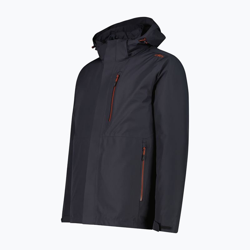 Men's insulated jacket CMP 36Z2257D Zip Hood Detachable Inn antracite 3