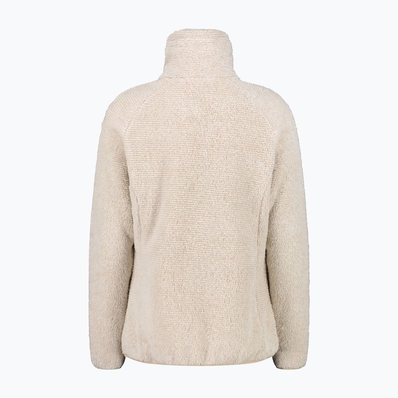 Women's fleece sweatshirt CMP 36P2506 bianco gesso/kaky 2