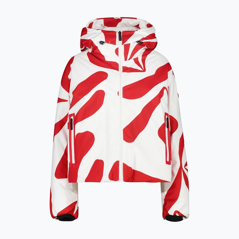 Women's ski jacket CMP Fix Hood red/b.co gesso