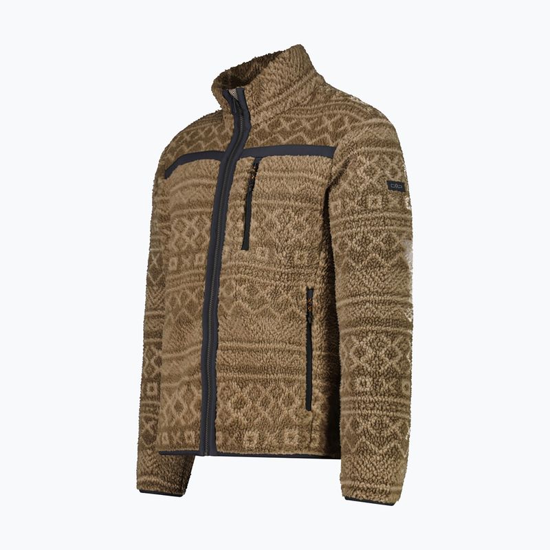 Men's fleece sweatshirt CMP 36P3117 teak/teak darker 3