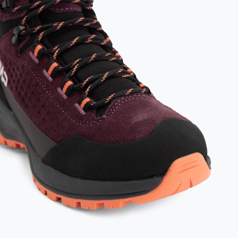 Women's trekking boots CMP Vertyx Mid Waterproof blackberry/marigold 7