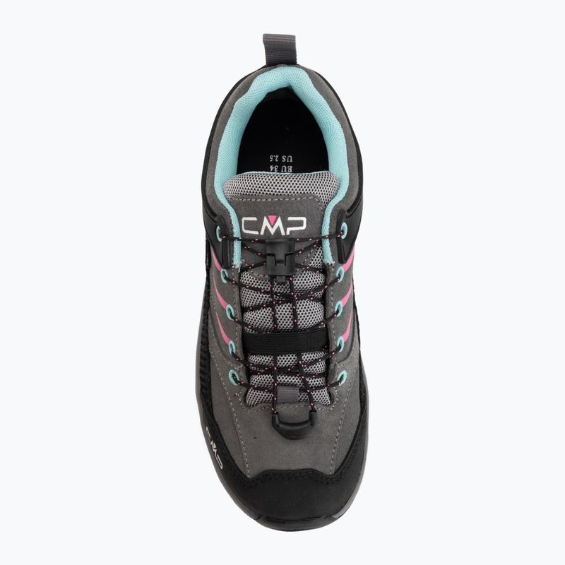 Children's trekking boots CMP Rigel 2.0 Low Waterproof grey/acquarius/pink fluo 5