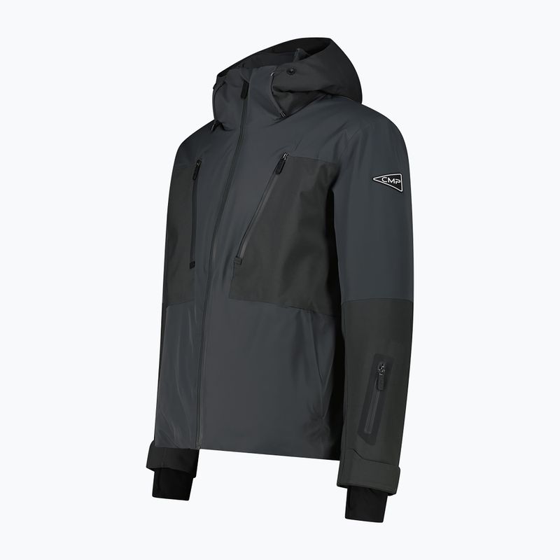 Men's ski jacket CMP 36W0027 Fix Hood black pine 3