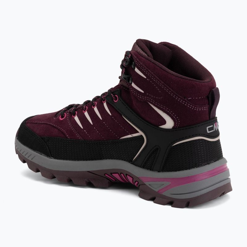 Children's trekking boots CMP Rigel 2.0 Mid Waterproof black berry/amaranto 3