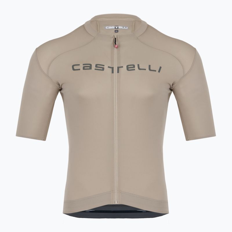 Men's Castelli Prologo Lite clay / gunmetal gray cycle jersey