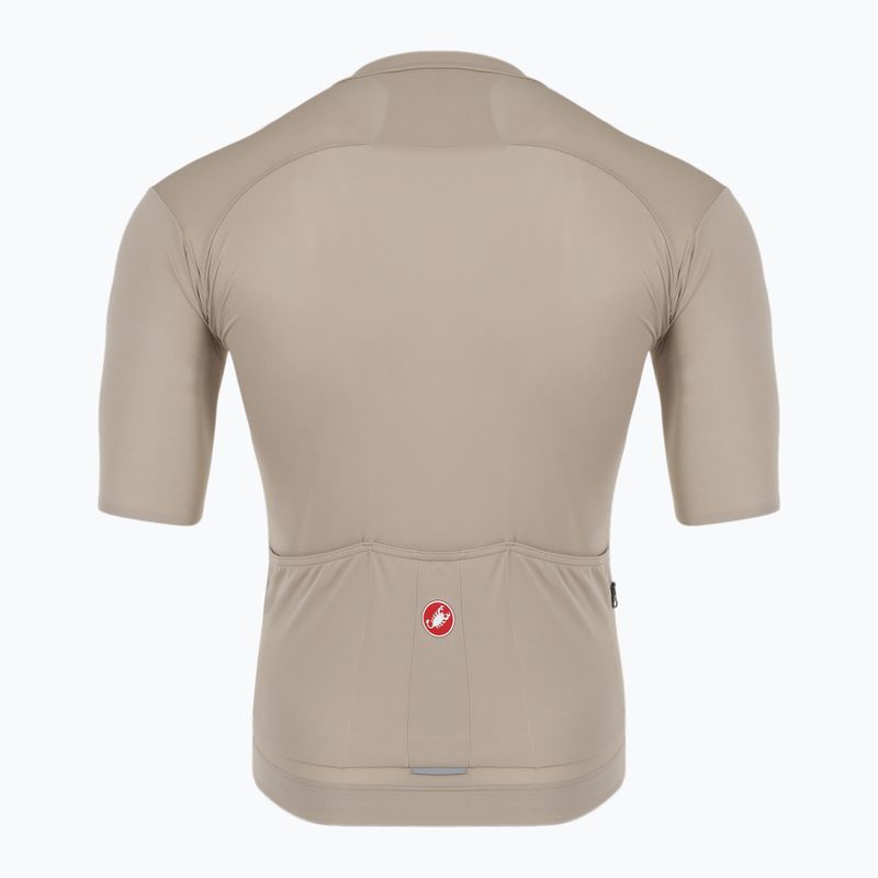 Men's Castelli Prologo Lite clay / gunmetal gray cycle jersey 2