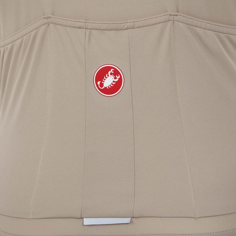 Men's Castelli Prologo Lite clay / gunmetal gray cycle jersey 3