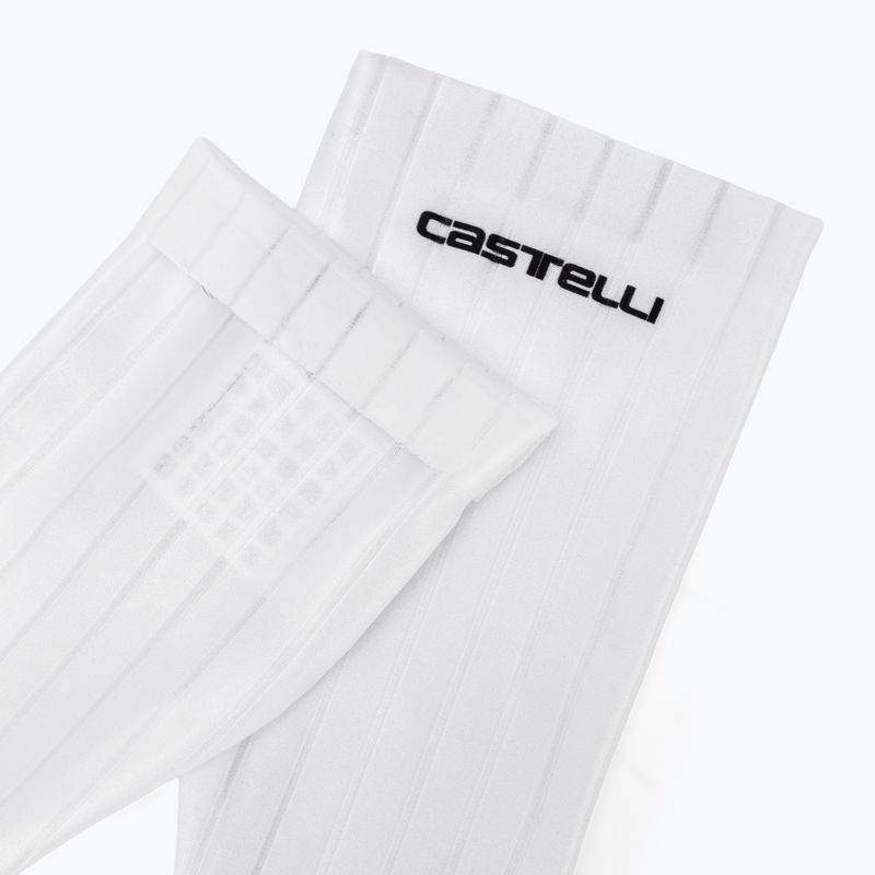Cycling leg sleeves Castelli Fast Legs white/black 5