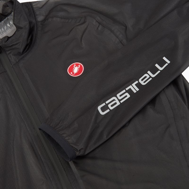 Women's cycling jacket Castelli Squall Shell W light black/silver gray 3