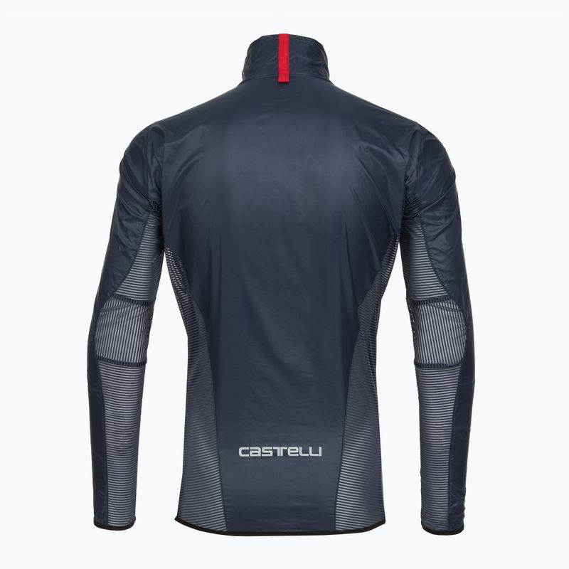 Men's cycling jacket Castelli Aria Shell belgian blue 2