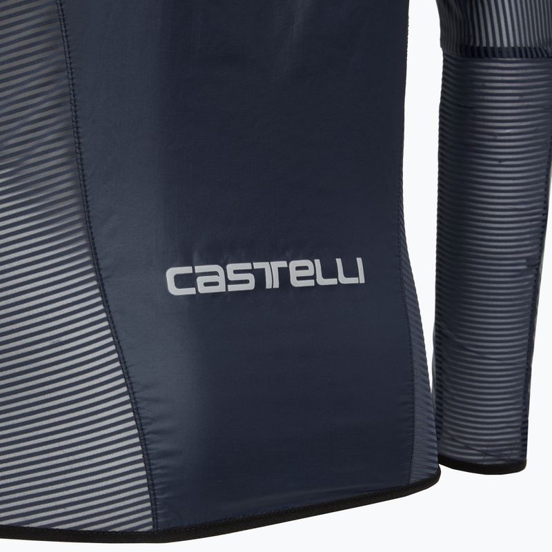 Men's cycling jacket Castelli Aria Shell belgian blue 4
