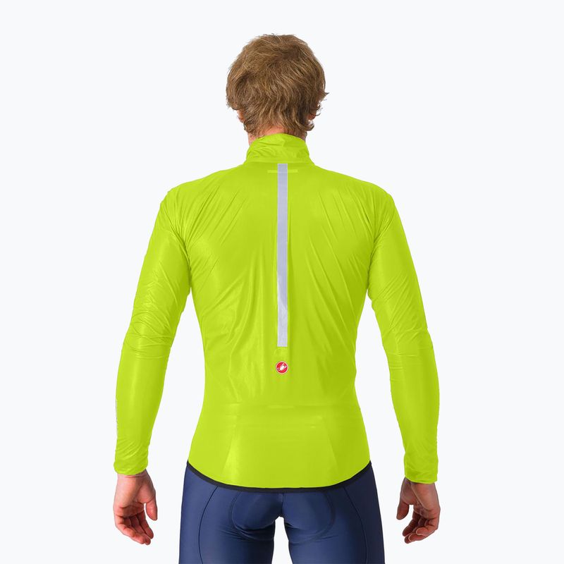Men's cycling jacket Castelli Squall Shell electric lime/black 2
