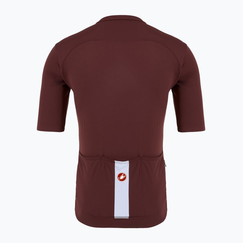 Men's Castelli Prologo Lite deep bordeaux/ silver gray cycling jersey 2