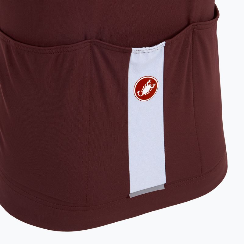 Men's Castelli Prologo Lite deep bordeaux/ silver gray cycling jersey 4