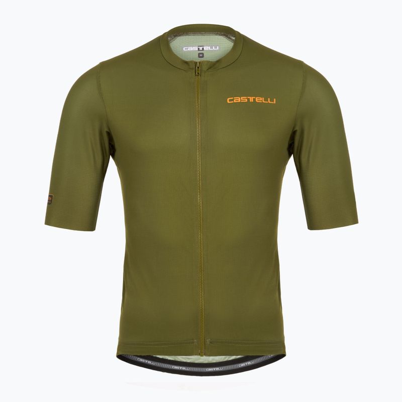 Men's Castelli Unlimited Entrata 3 sage cycling jersey