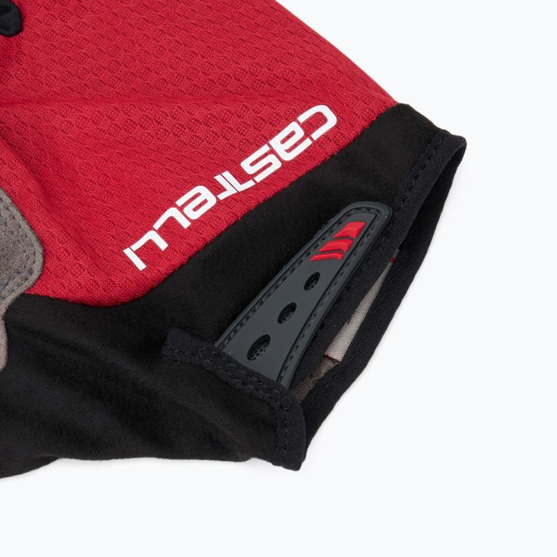 Men's Castelli Entrata V rich red cycling gloves 5