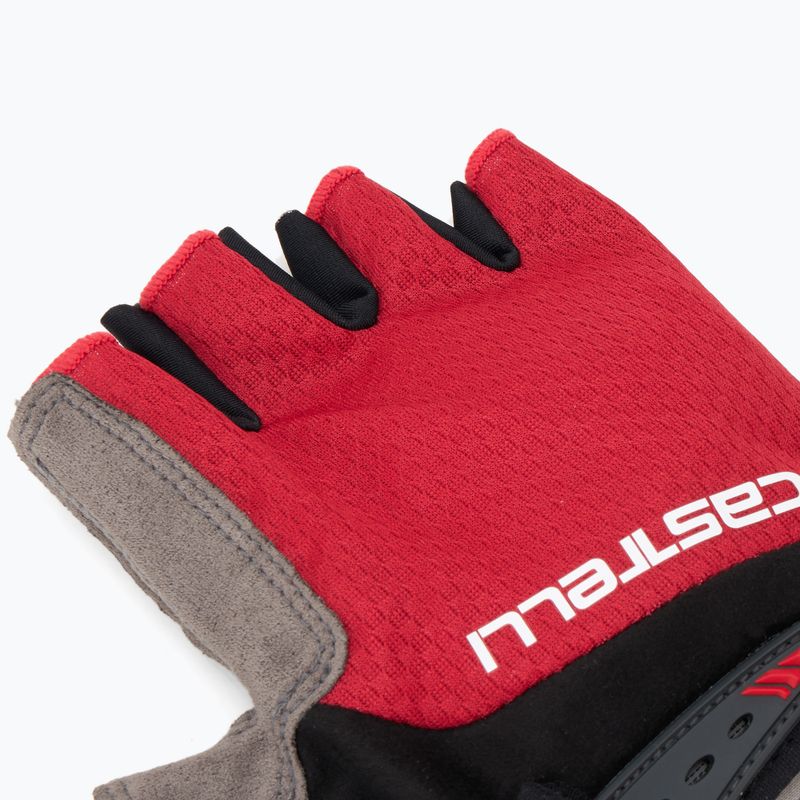 Men's Castelli Entrata V rich red cycling gloves 6