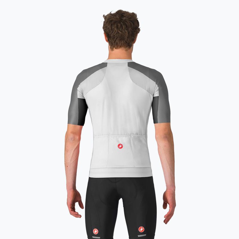 Men's Castelli Entrata 6 ivory/smoky gray/light black cycling jersey 2