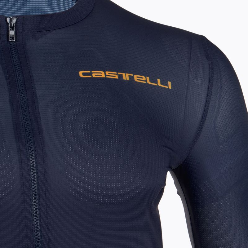 Men's Castelli Unlimited Entrata 3 belgian blue cycle jersey 3