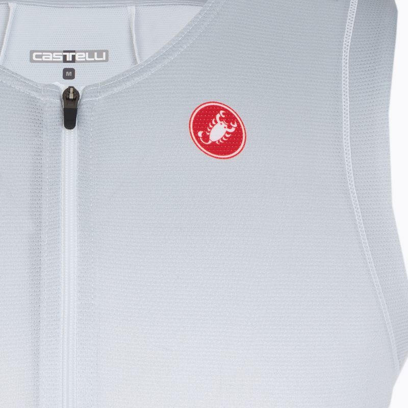 Men's Castelli Free Speed 3 white/silver gray cycle jersey 3