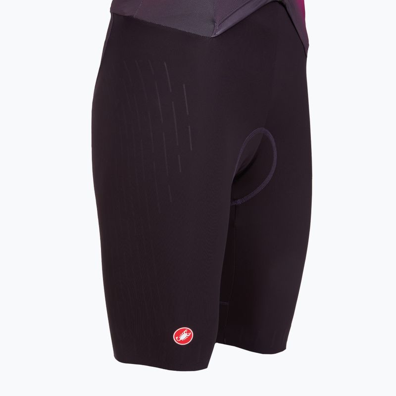Women's cycling suit Castelli Free Sanremo 3 SS W dark night shade/vivid orange-bright rose 4