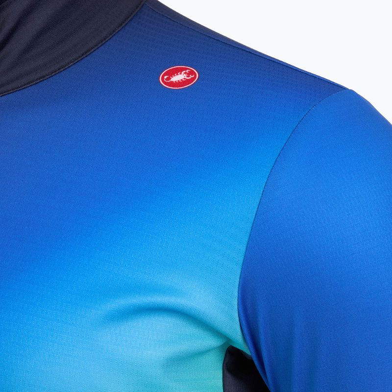 Men's cycling longsleeve Castelli Amplify Thermal belgian blue/azzurro italia/pool blue 4