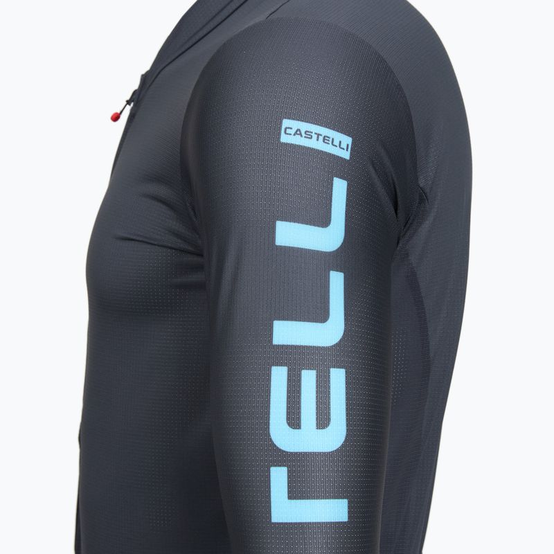 Men's cycling jersey Castelli Entrata Apex twilight blue/neon cobalt 3