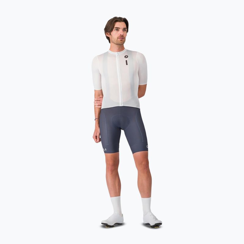 Men's cycling jersey Castelli Drittone Logo white/black 2