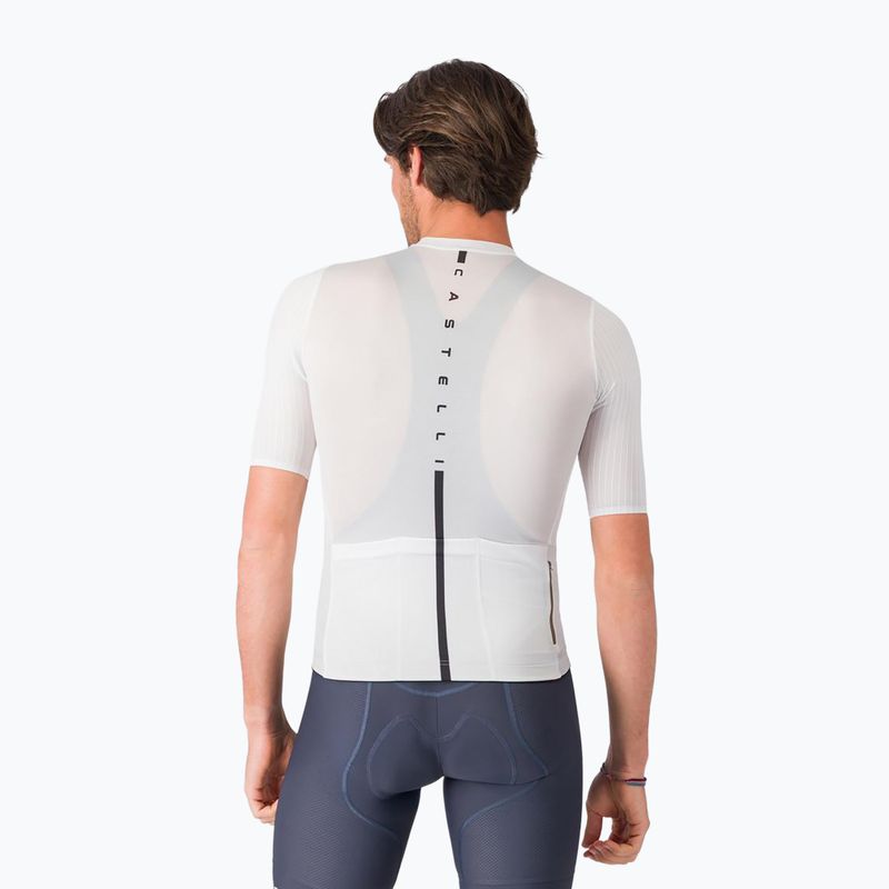 Men's cycling jersey Castelli Drittone Logo white/black 3