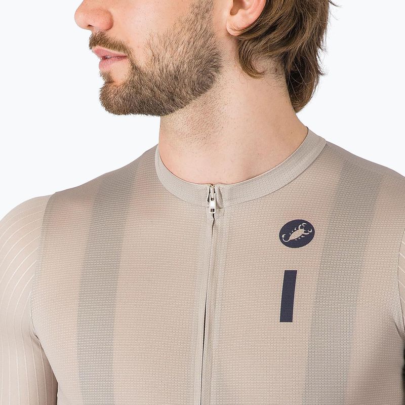 Men's cycling jersey Castelli Drittone Logo clay/belgian blue 4
