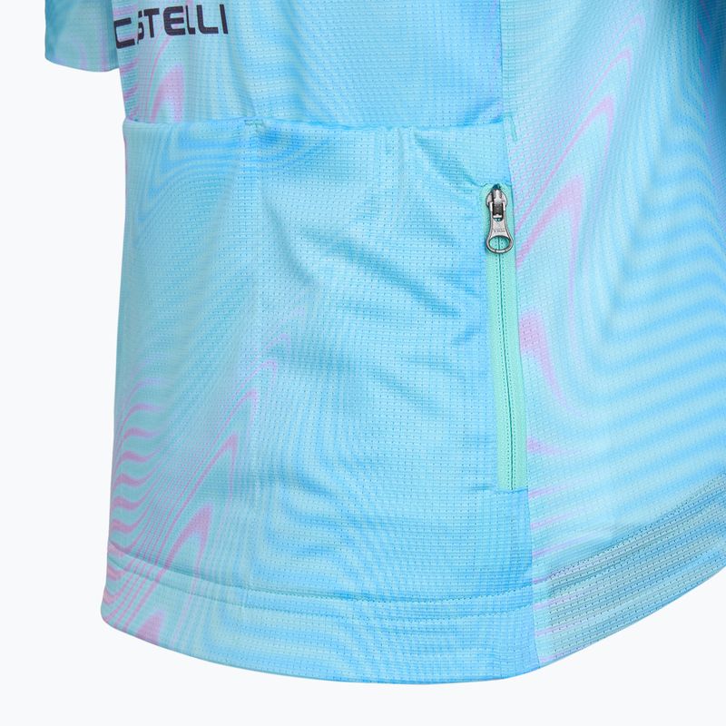 Women's cycling jersey Castelli Cosmic Vortex multicolor pink green 5