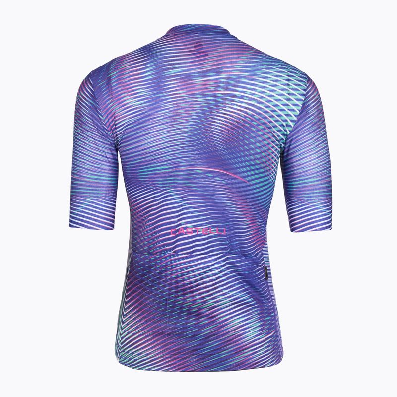 Women's cycling jersey Castelli Cosmic Vortex multicolor ultraviolet rose 2