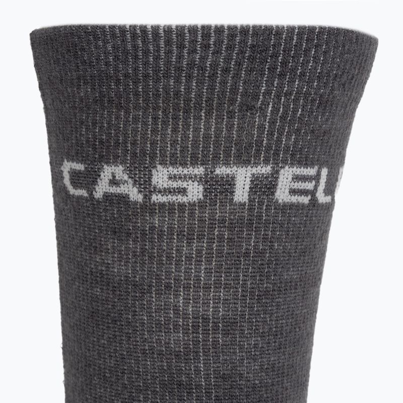 Men's socks Castelli Castelli Logo 18 Merino Sock silver gray/dark gray 3