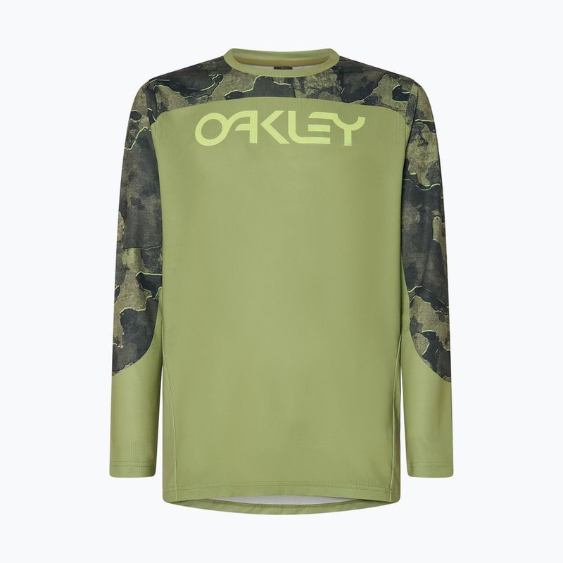 Men's Oakley Maven Coast metal camo green cycling longsleeve