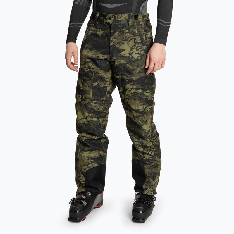 Men's Oakley Divisional Cargo Shell Ski Pant tiger camo green