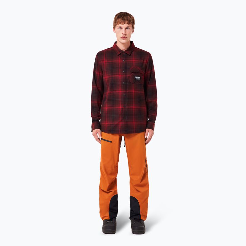 Men's Oakley Butter Flannel Shirt black/grenache check 2