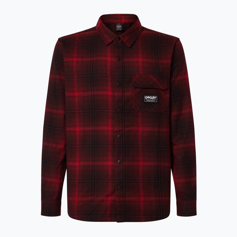 Men's Oakley Butter Flannel Shirt black/grenache check 5