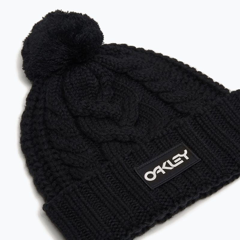 Oakley Harper Pom Beanie black/white logo winter beanie 2