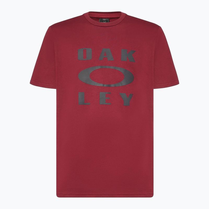 Men's Oakley Bark Ellipse Tee iron red