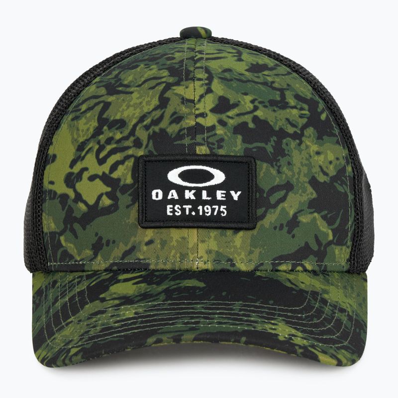 Men's Oakley Patch Trucker tiger camo green baseball cap 2