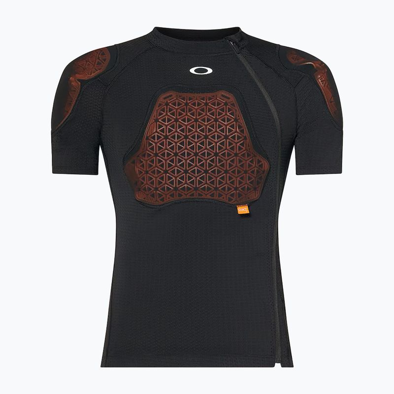 Men's Oakley Drop In D30 Full Impact blackout cycling jersey with protectors 7