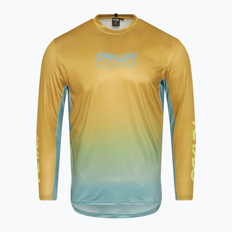 Men's Oakley Maven Coast 2.0 LS gradient sulfide pacific cycling longsleeve