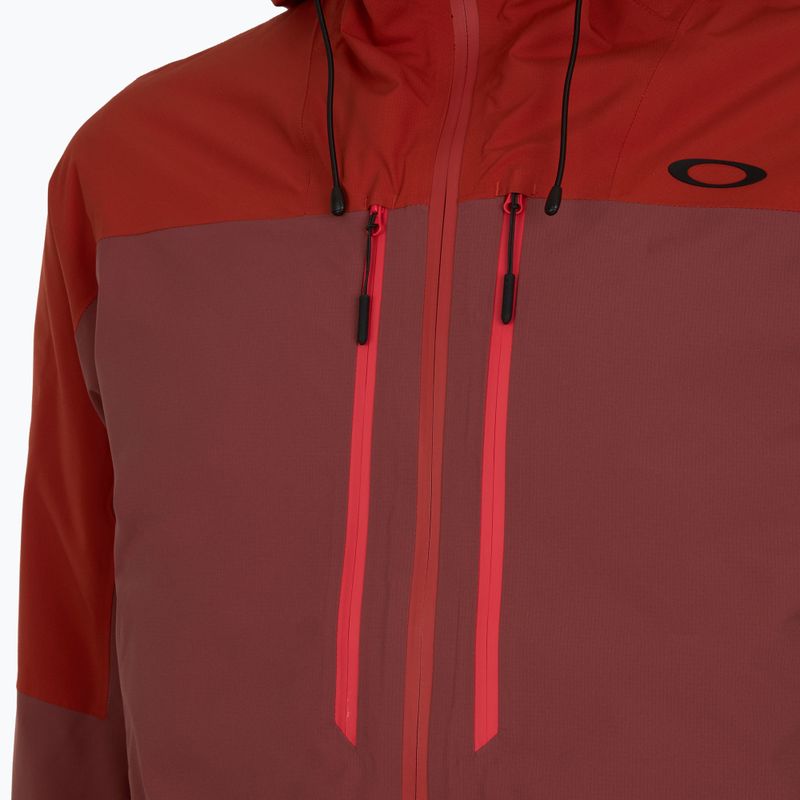 Men's ski jacket Oakley Canopy Pro Insulated flame red/rosewood 3