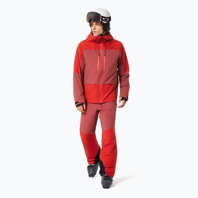 Men's ski trousers Oakley Canopy Pro Insulated flame red/rosewood 2