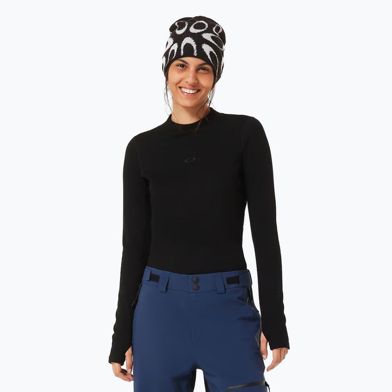 Women's thermal active sweatshirt Oakley Spruce Wool Base Layer blackout