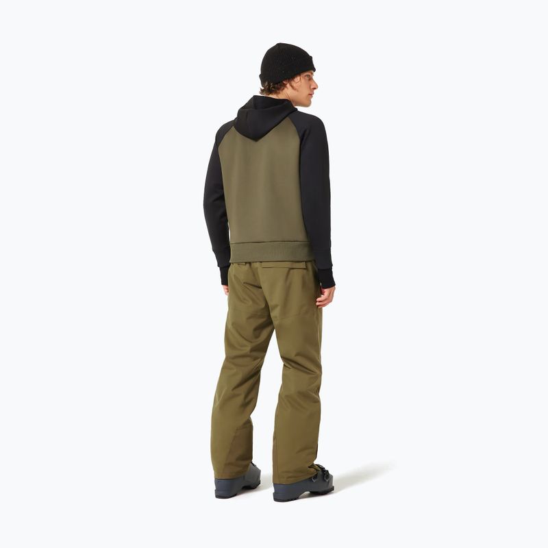 Men's snowboard sweatshirt Oakley Sierra DWR Fleece Hoody 2.0 army green 3